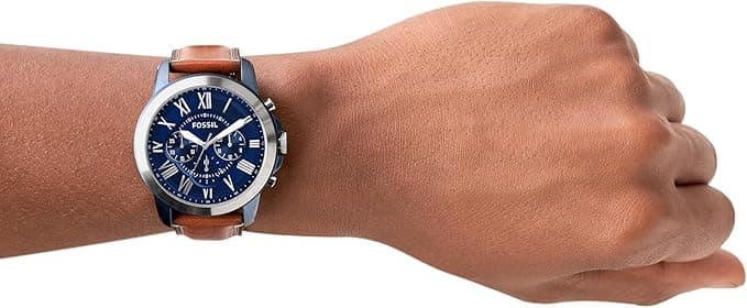 Fossil Men's Grant Stainless Steel Quartz Chronograph Watch - alternate view