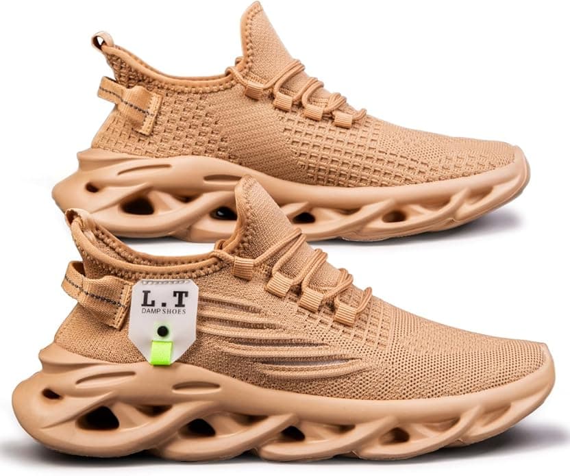 DLWKIPV Mens Running Shoes Tennis Cross Training Sneakers Fashion Non Slip Outdoor Walking Jogging Shoes Mesh Light Flexible Comfortable Breathable Shoes - alternate view